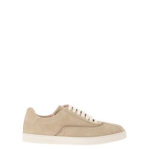Fabiana Filippi Women Suede Trainers With Diamond Thread Embroidery